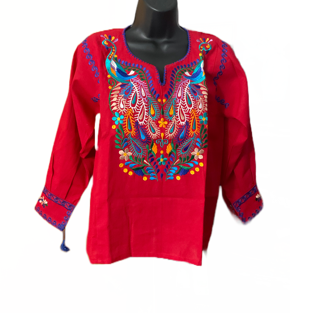 Supervivencia Restaurar Sinceramente Blusas bordadas artesanal para mujer con pavo real – ROPAS TÍPICAS